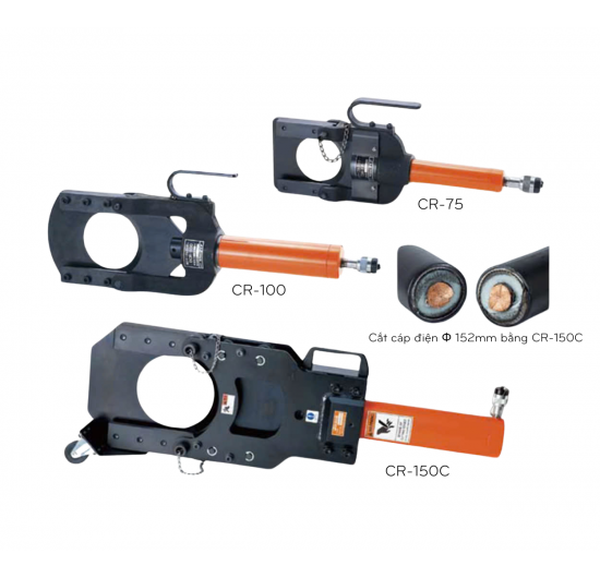 Đầu căt cáp thủy lực tách rời CR-75, CR-100, CR-150C